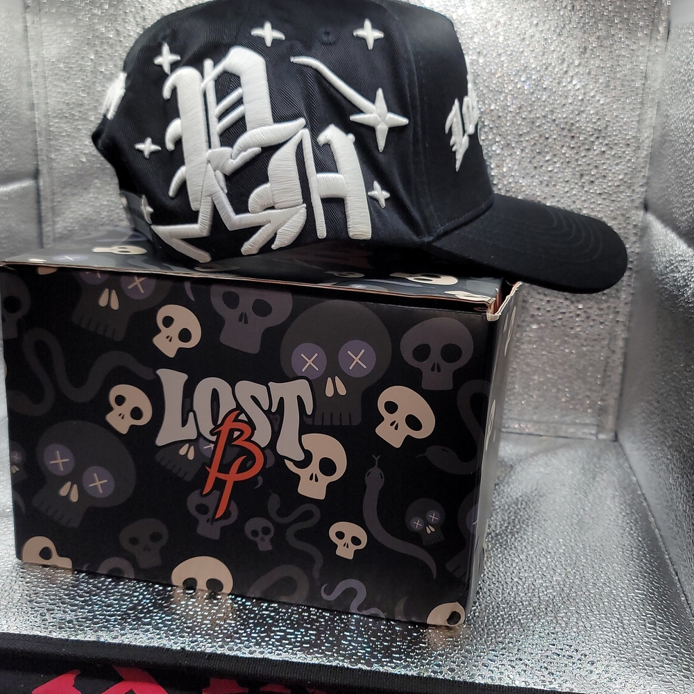 Black and White Snapback Hat